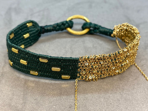 Brass Chain Necklace – Gold & Rhodium Plated Handmade Chain Design