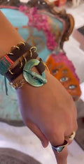 Triple-Wrap Bracelet with Calf Leather