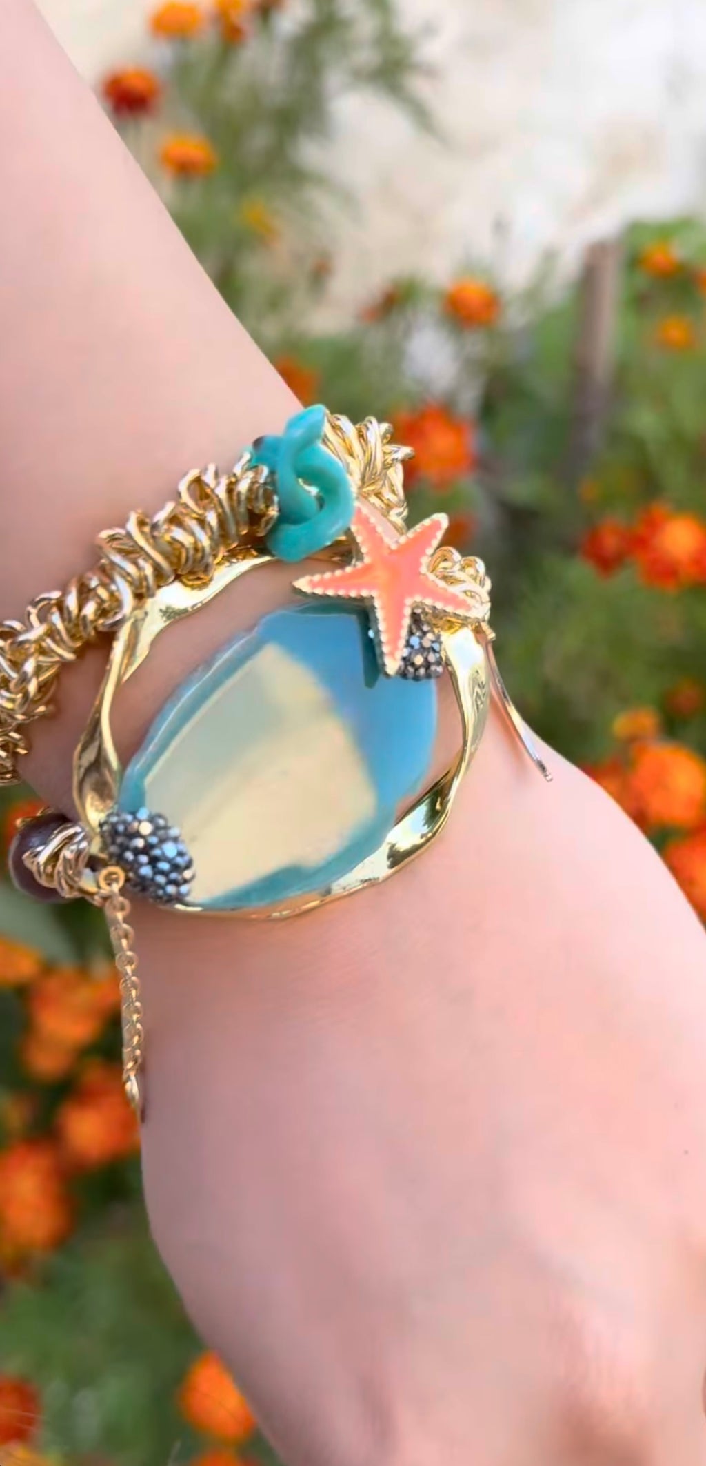 Handmade Agate Wrap Bracelet – Can Be Worn as a Choker
