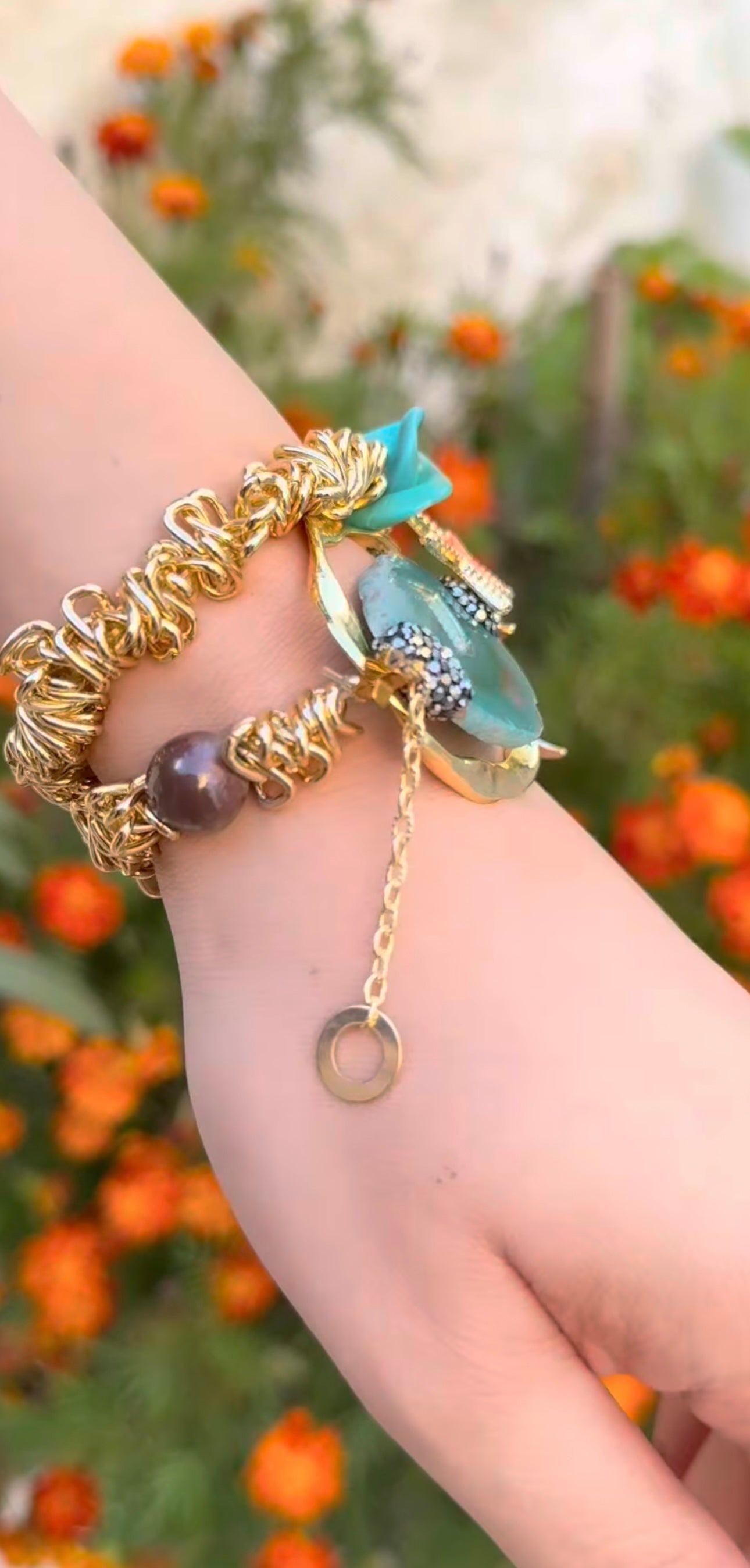 Handmade Agate Wrap Bracelet – Can Be Worn as a Choker