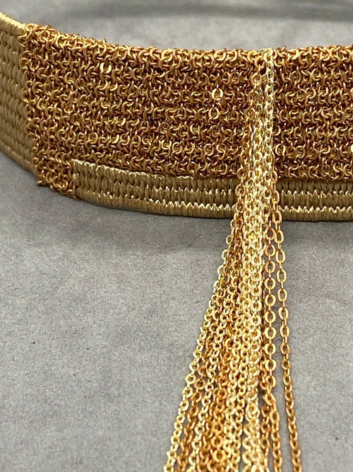 Brass Chain Necklace – Gold & Rhodium Plated Handmade Chain Design
