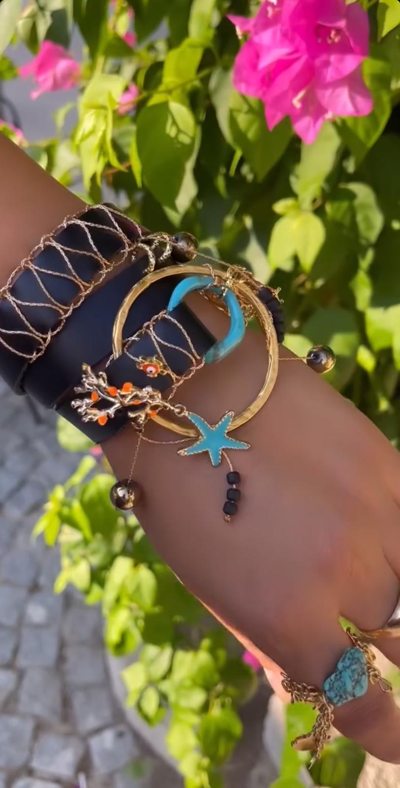 Triple-Wrap Calf Leather Bracelet