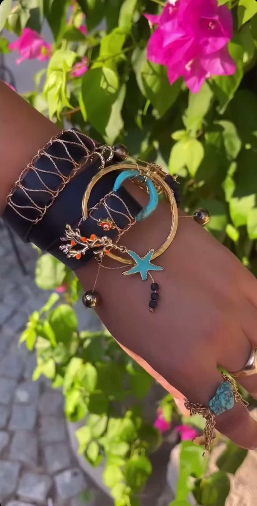 Triple-Wrap Calf Leather Bracelet